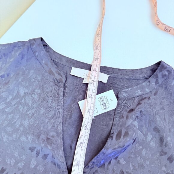 NWT LOFT Textured Jacquard Tiered Mini Dress | M - Picture 9 of 9